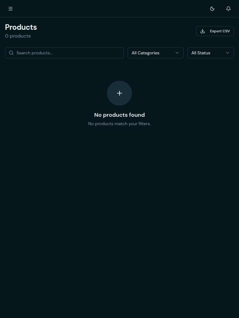 ClerStock Tablet — Product management on tablet